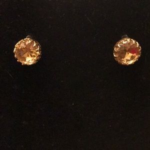 Peach statement earrings (studs)